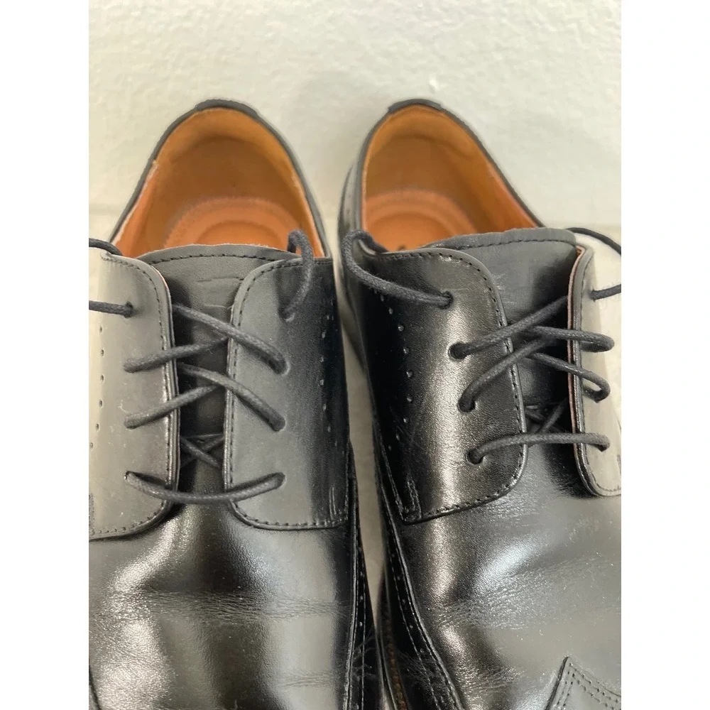 Florsheim Mens Black Leather Wingtip Brogue Oxford Dress Shoes 14291-001 Size 8M